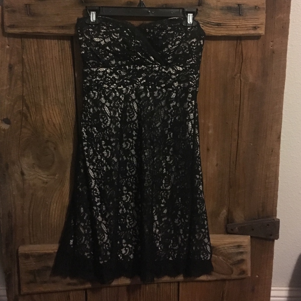 White House Black Market Strapless Lace Dress 4